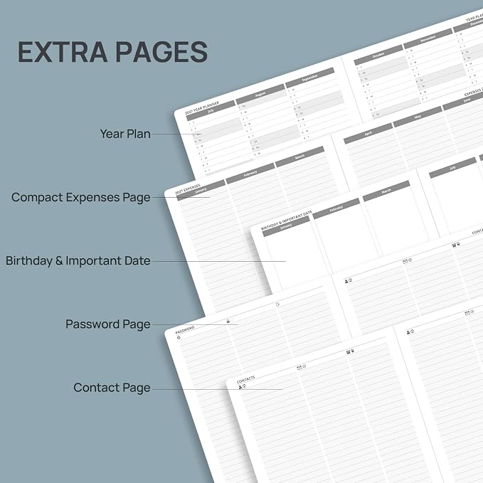 POPRUN 2027 Planner Weekly and Monthly, Large 8.5" x 10.5" Calendar, Jan 2027- - Image 5