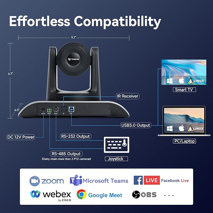 4K Conference Room Camera System, AI Auto-Tracking PTZ Camera 5X Digital Zoom with Speakerphone Set 120° Wide-Angle USB3.0 for Zoom YouTube Teams OBS and More-DeskLoop Office
