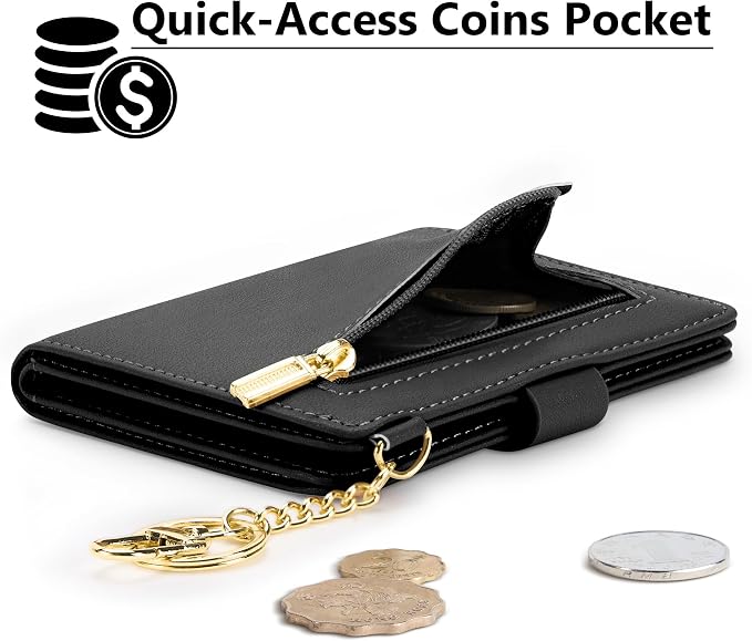Airkit Small Wallet Women RFID, PU Leather Card Holder - Image 3