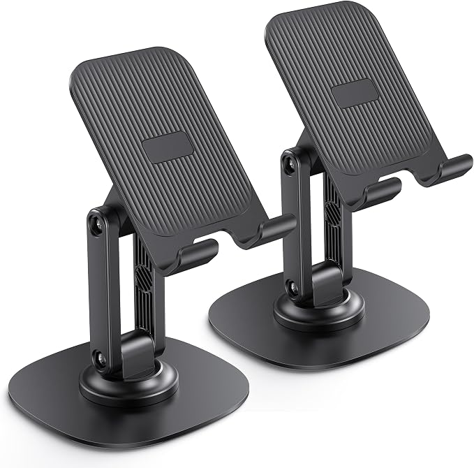 OMOTON Cell Phone Stand for Desk, 2 Pack Adjustable Foldable Phone Holder by OMOTON