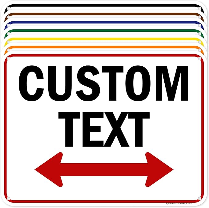 Custom Arrow, Custom Directional Sign, Two Way Arrow, 18x24 Inches, 55 mil by MySignCenter