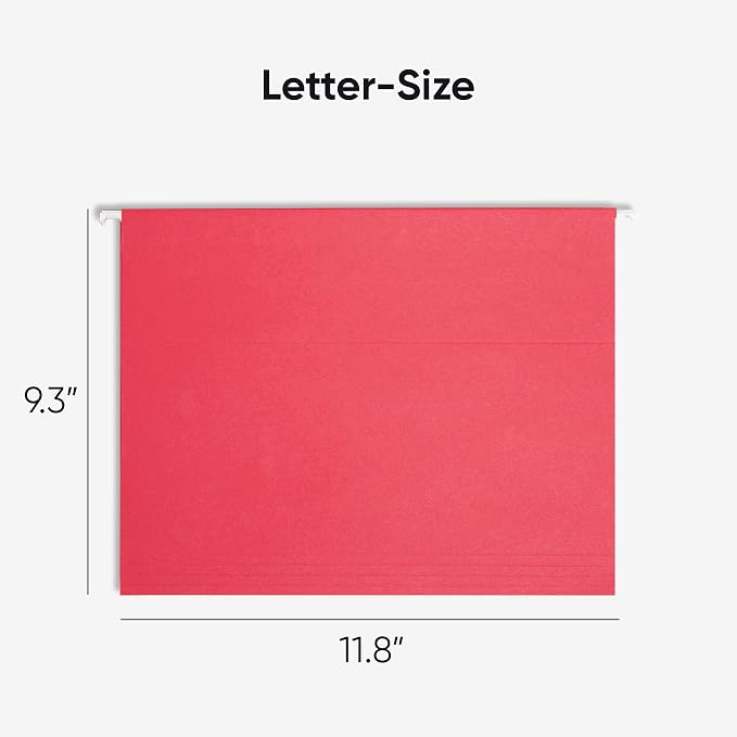 Smead Standard Hanging File Folders, 1/5-Cut Adjustable Tabs, Letter Size - Image 2