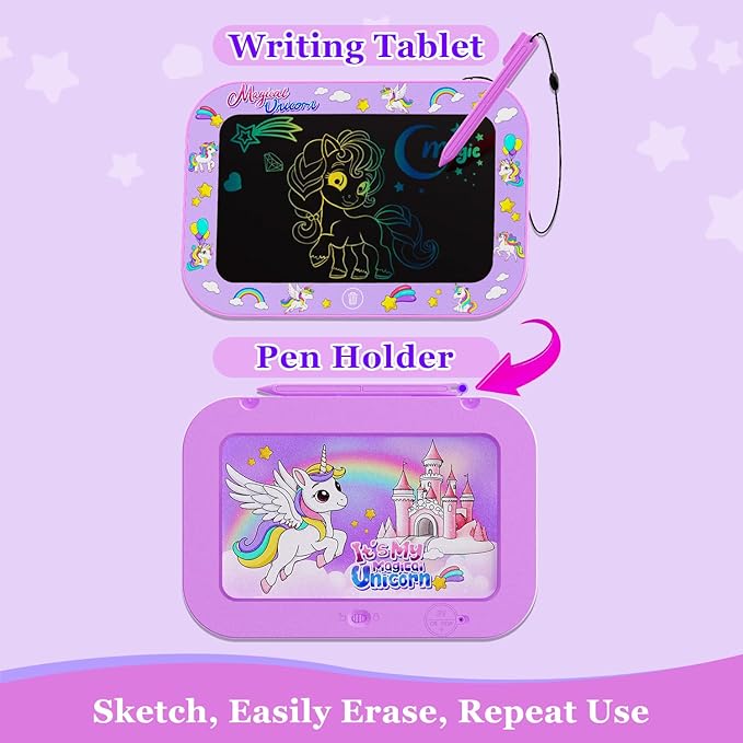 LCD Writing Tablet for Kids, 12Inch Colorful Reusable Erasable Electronic - Image 4