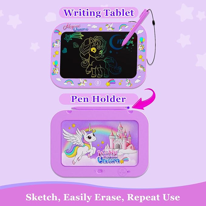 2 Pack LCD Writing Tablet for Kids, 10Inch Colorful Reusable Electronic Toddler - Image 4