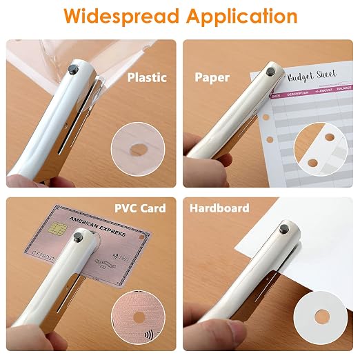 Hole Punch 2" Reach 1/8 inch Single Hole Punch, Heavy Duty Hole Puncher Single - Image 3