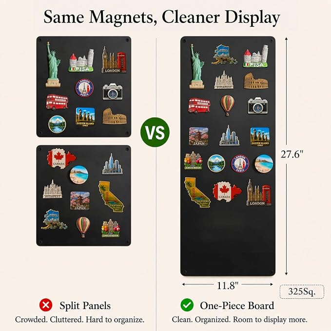 Travel Magnet Display Board: Non-Magnetic Fridge Wall Solution | 27.6"x 11.8" - Image 4