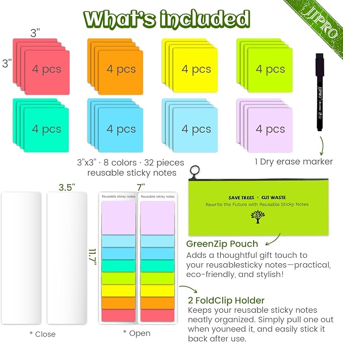 JJPRO Dry Erase Sticky Notes - Image 6