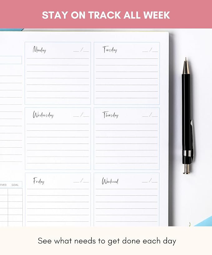 Lamare Weekly Planner Notepad – Premium Undated Weekly To Do List Notepad - Image 5