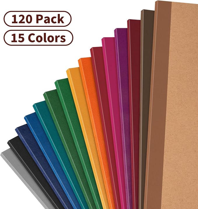 ALKALO 120 Pack Lined Notebook Journals Bulk, A5 College Ruled Composition - Image 3