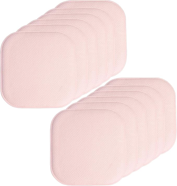Sweet Home Collection Chair Cushion Memory Foam Pads Honeycomb Pattern Slip Non by SweetHomeCollection