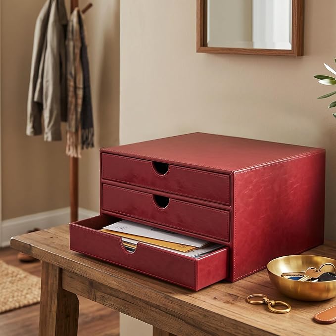 UnionBasic Document Organizer, 3-Drawer File Cabinet Document Storage Box - Image 3