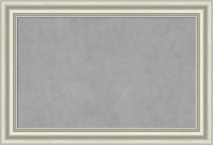 Amanti Art Silver Framed Magnetic Board 26x38 Large Vision Board by AmantiArt