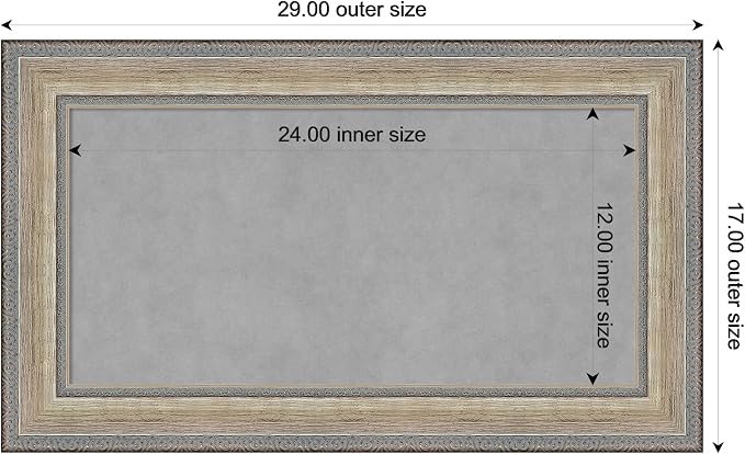 Amanti Art Silver Framed Magnetic Board 17x29 Small Vision Board - Image 4