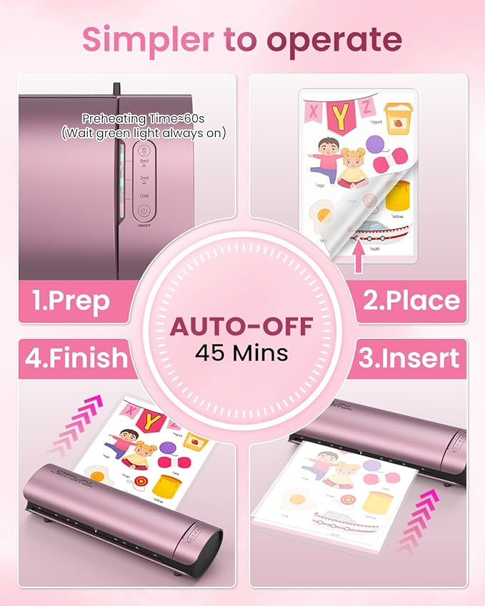Laminator Machine Thermal Laminating Machine with Sheets 11x17 Personal Laminator for Teachers, 13 Inch Lamination Machine 60S Warm Up Office Presentation laminators, A3 Portable Paper Laminate Kit-DeskLoop Office