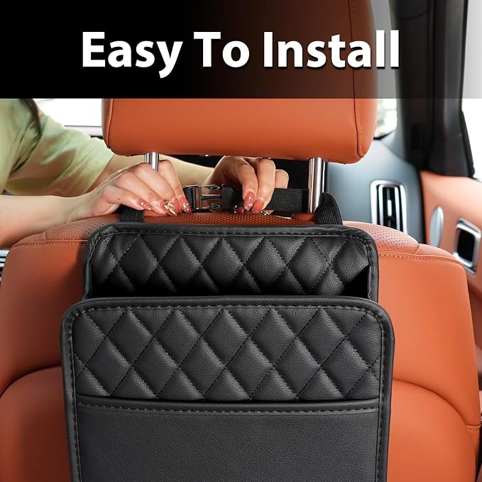 FrgKbTm 2Pack Car Seat Back Hanging Bag Car Document Holder Multi-Pocket Bottle - Image 7