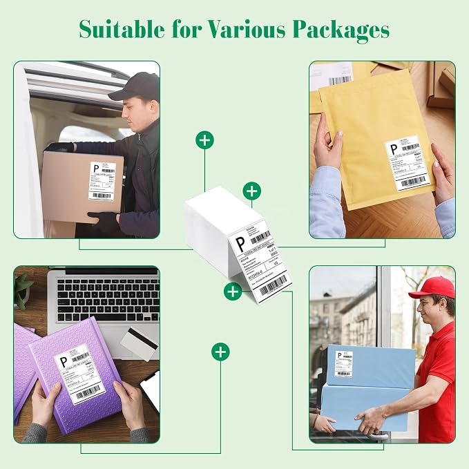METRONIC Thermal Labels 4x6 200 Labels Fanfold Direct Shipping Label - Image 6