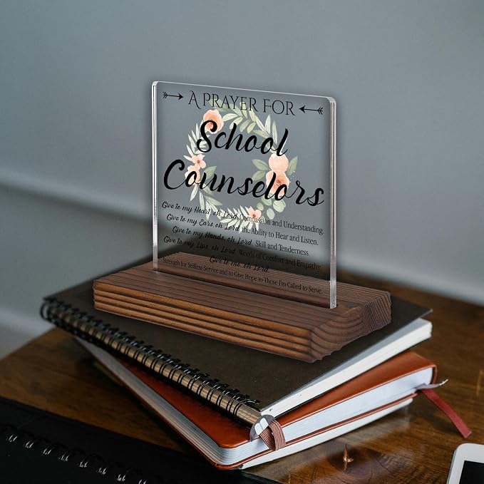 School Counselor Prayer Desk Sign, Faith-Based Christian Gift - Image 2