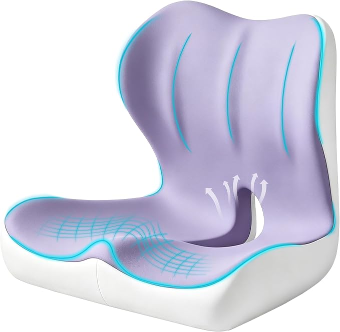 Seat Cushion for Office Chair and Car, Ergonomic Memory Foam Seat Cushion by Unknown