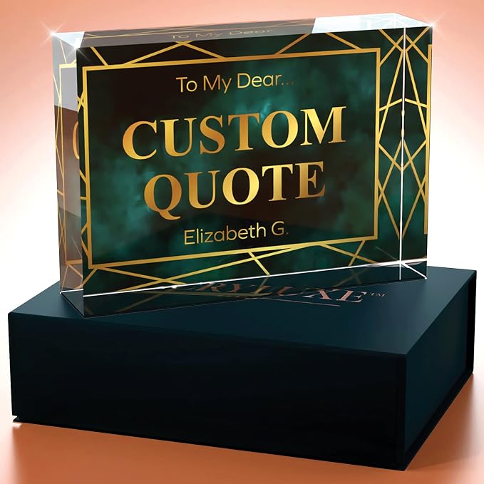 Personalized Gifts, Custom Quote Block Letter Board, Crystal-Clear Acrylic - Image 3