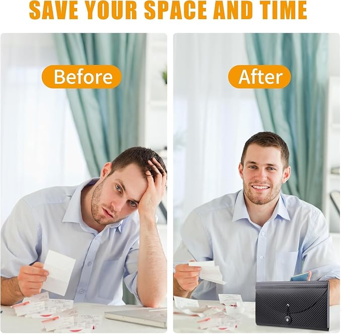 2Pcs Receipt Coupon Organizer, 13 Pockets Small Accordion File Organizer - Image 5