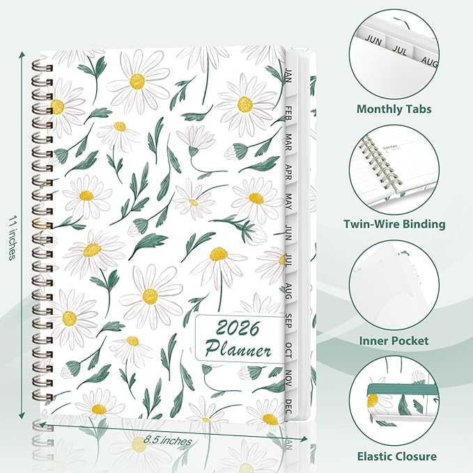 2026 Planner, Weekly and Monthly Calendar Academic Planner, Jan 2026 - Image 4