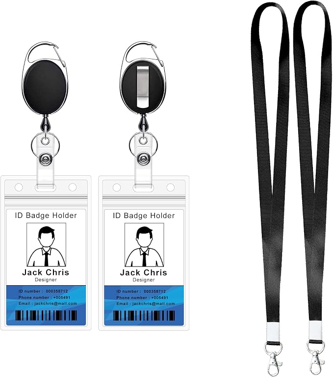 Retractable Badge Reel with Claw Clasp and Clip by HoAoOo