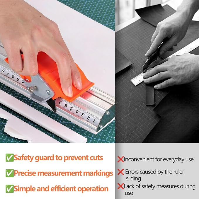 27.5" Manual Sliding Paper Cutter Heavy Duty Trimmer - Image 3