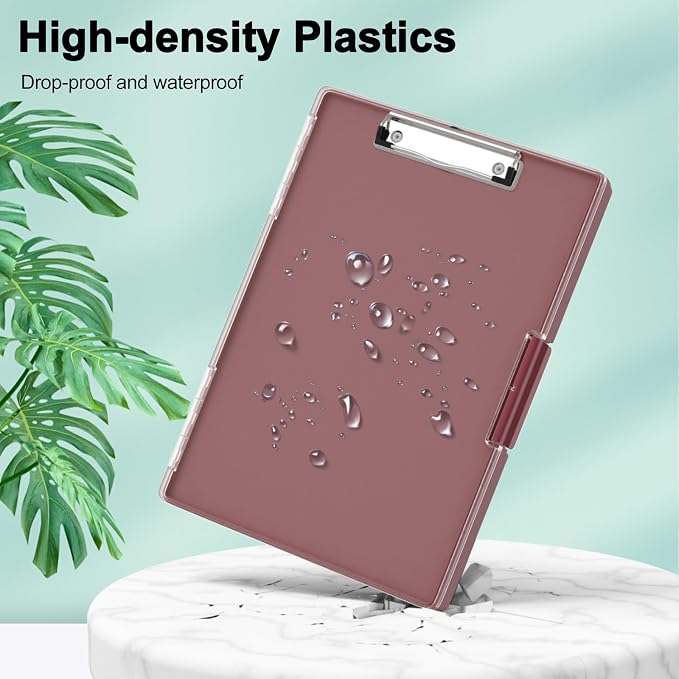 Piasoenc Clipboard with Storage, 8.5 x 11 Clip Boards with 2 Storage, Folio & - Image 5