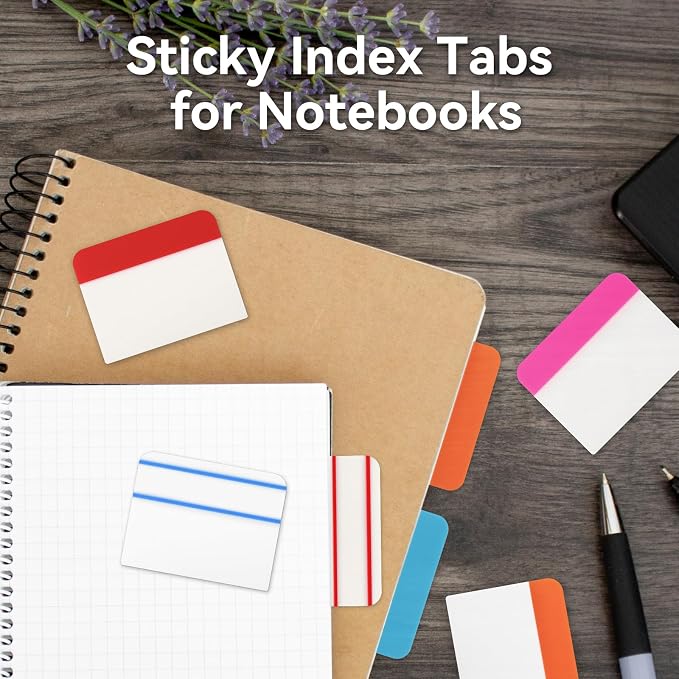 600 Pieces Tabs 2 Inch Sticky Index Tabs, Writable Repositionable File Tabs - Image 4