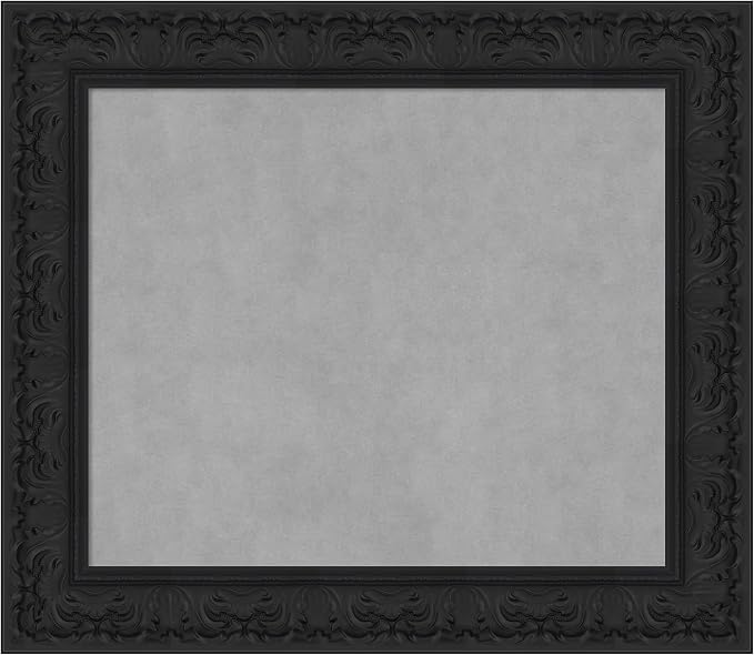 Amanti Art Black Framed Magnetic Board 27x31 Medium Vision Board by AmantiArt