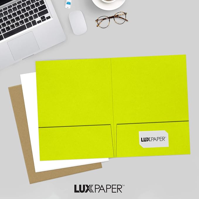 9 x 12 Presentation Folders in 100 lb. Wasabi - Image 6