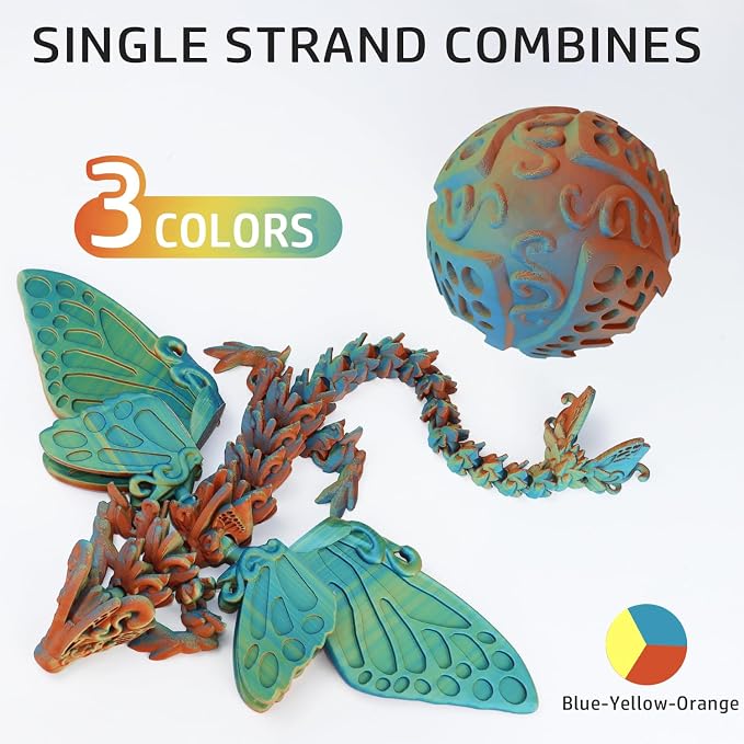 LOVOON Matte Tricolors PLA 3D Printer Filament Multi-Color Changing by Angle - Image 3