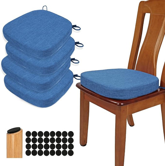 BUYUE Thickened 2.5" Dining Chair Cushions Set of 4, U-Shape High Density Foam by BUYUE