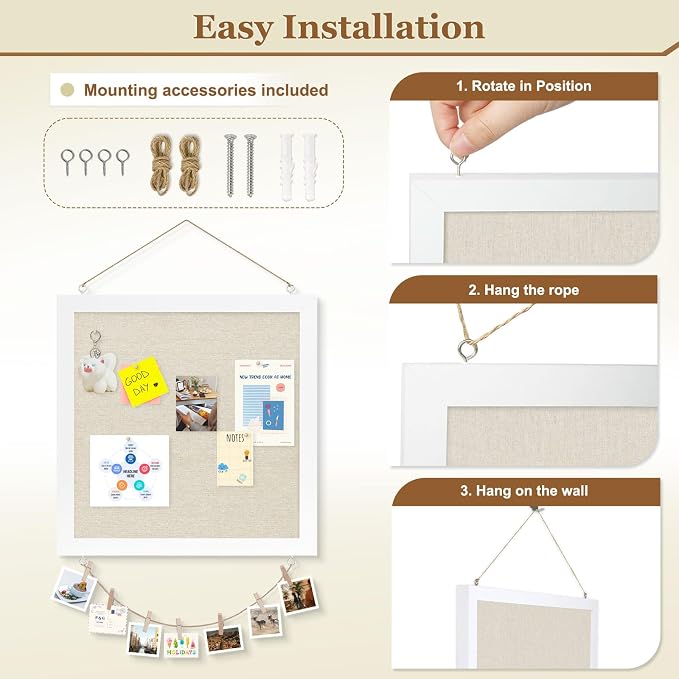 Double-Sided Small Wood Framed Cork Board - Image 4