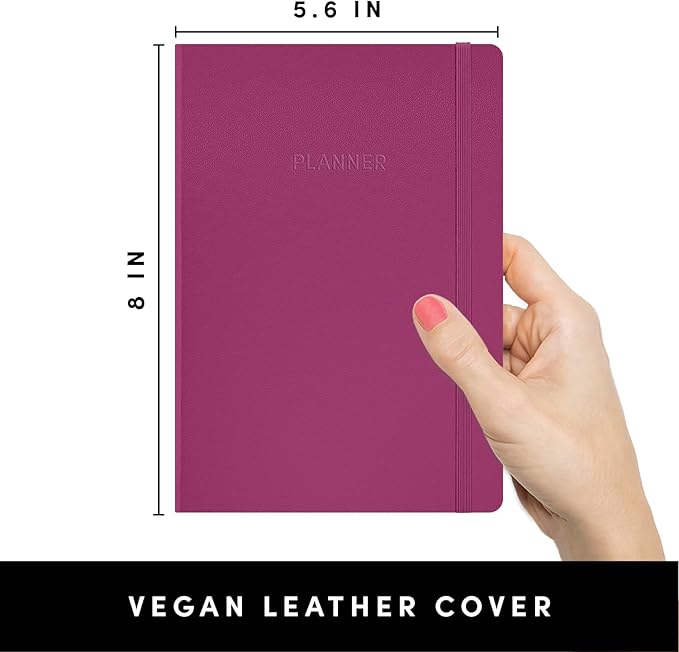 PAPERAGE Undated Weekly & Monthly Hardcover Planner, 5.6 in x 8 in, Includes - Image 2
