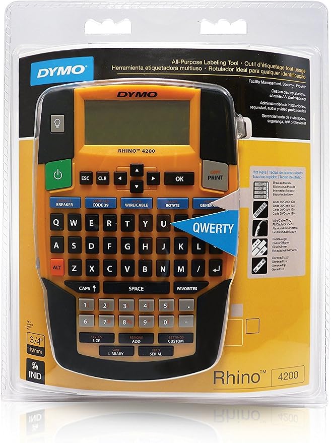 DYMO Industrial Label Maker, Rhino 4200, Time-Saving Hot Keys, Prints Fast - Image 8