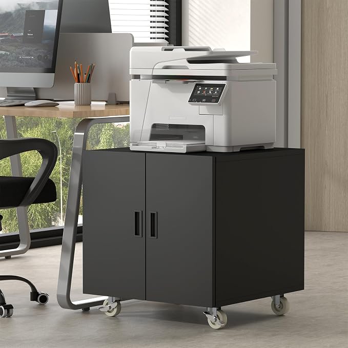 Printer Stand with Storage, Metal Printer Table by STEELIST