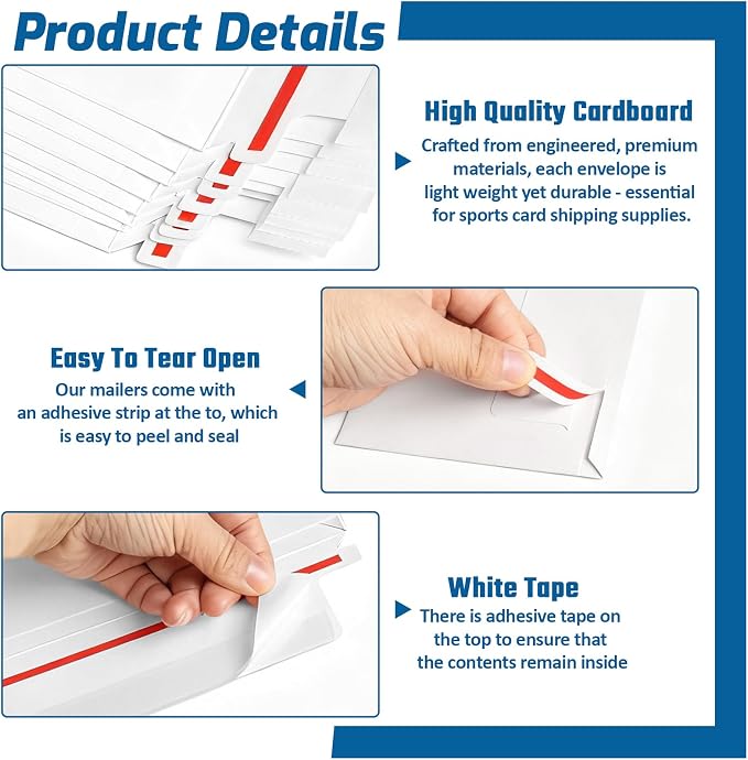 110 Pack Trading Card Mailing Envelopes, 7x 4.35 Inch Self-Adhesive Mailer - Image 3
