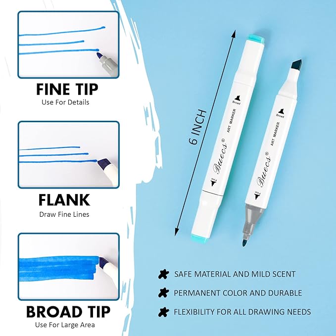 Alcohol Markers: Double Tipped Art Marker, 120 Count, suitable for Adults Artists Painting, Coloring Drawing Sketching, Multicolor-DeskLoop Office
