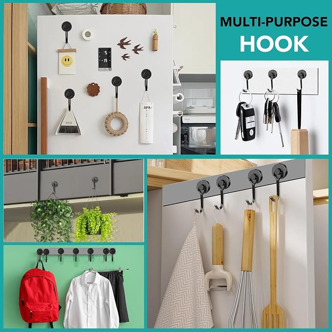 DIYMAG Magnetic Hooks, 120LBS Heavy Duty 4 Pack 2026 Cruise Ship Essentials | - Image 6