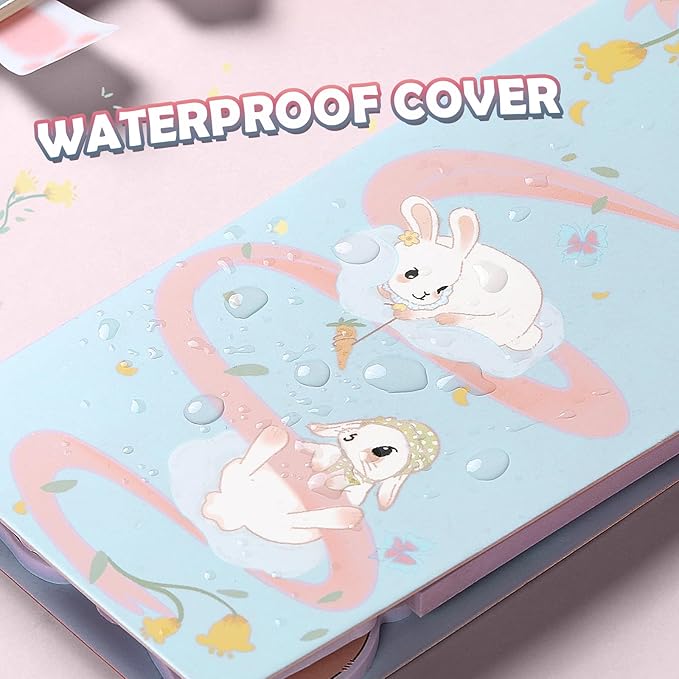 Hommie Cute Sticky Notes Set, Sticky Notes Set Planner Dividers, Easter Bunny Self-Stick Memo Pads with Animal Divider Tabs, Bundle Writing Designs for Office, School, Easter Party Supplies-DeskLoop Office