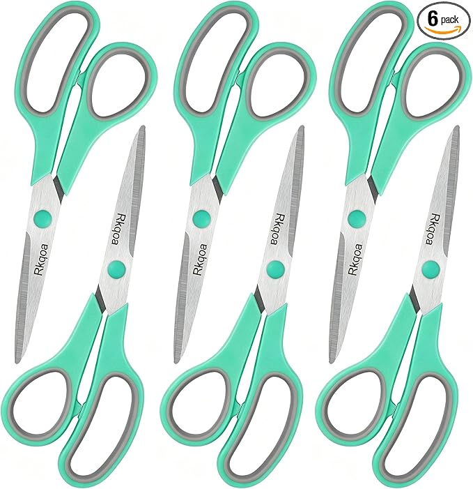 Scissors Set of 6 Pack, High/Middle Student Teacher, Right/Left Handle by almarto