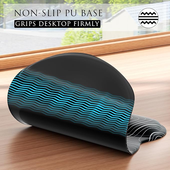 MROCO Ergonomic Mouse Pad Gel Wrist Rest, 9.4 x 8.1 in, Gel Wrist Comfort - Image 6