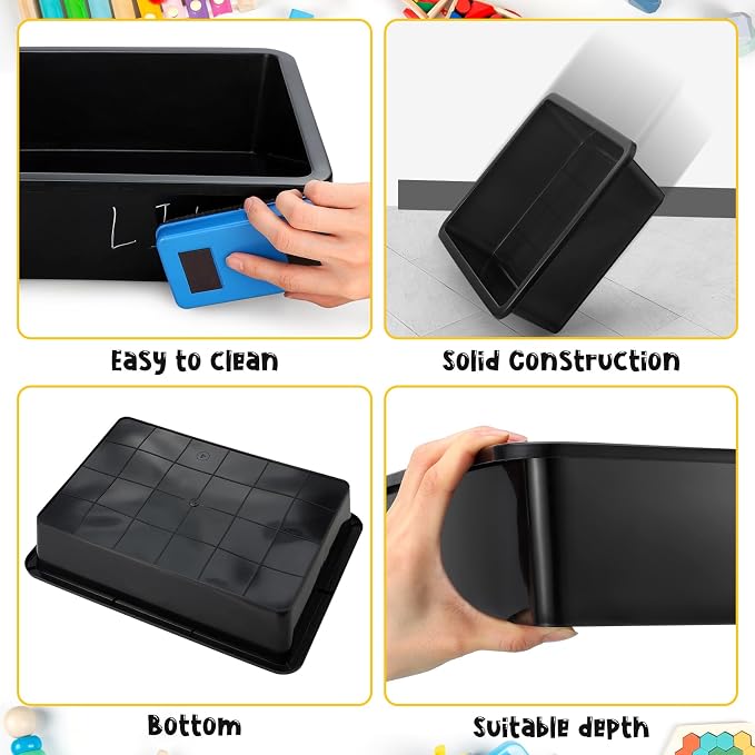 Qunclay 16 Pcs Flat Storage Tray Organizer Bin Letter Size Paper Trays - Image 2