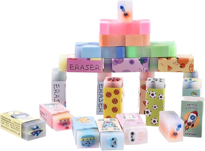 23PCS Big Fun Cute Animal Fruit Pencil Erasers - Image 6