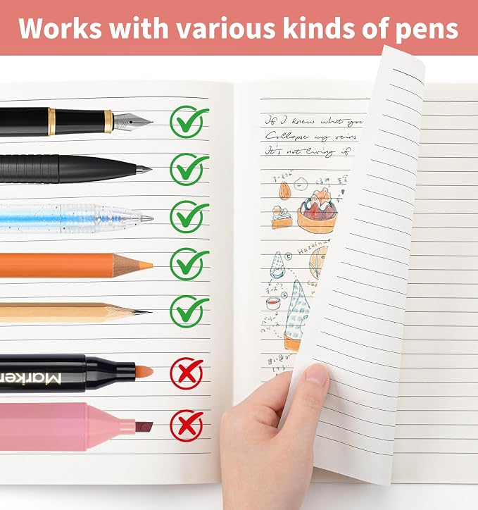 ALKALO 15 Pack Lined Notebook Journals Bulk, A5 College Ruled Composition - Image 4