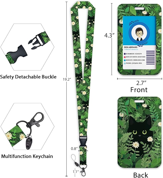 Giancomics Lanyards for Id Badges, Plant Lanyard - Image 4