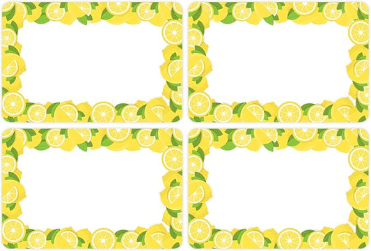 Wonmon 200 PCS Lemon Name Tags Stickers, Self Adhesive Lemon Style Name Tag by wonmon