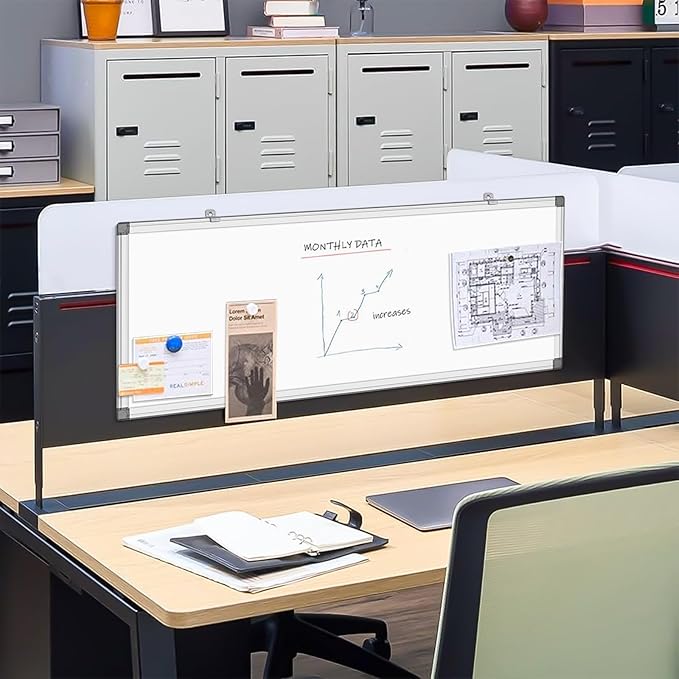 36" x 12" Magnetic White Board, Long Whiteboard Wall Hanging Vertical Board, to-do List Narrow Mini Small Portable Dry Erase Board for Walls-DeskLoop Office