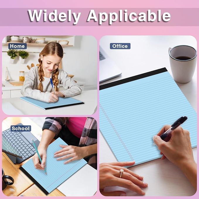 3 Pcs Legal Pads 8.5 x 11 Colored Note Pads 8.5 x 11 Notepad Total 75 Sheets - Image 7